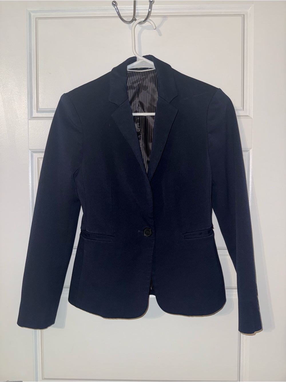 Express Navy Single-Button Blazer